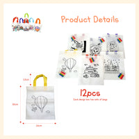 Coloring tote bag for kids 30cm by 26cm pack by 12's
