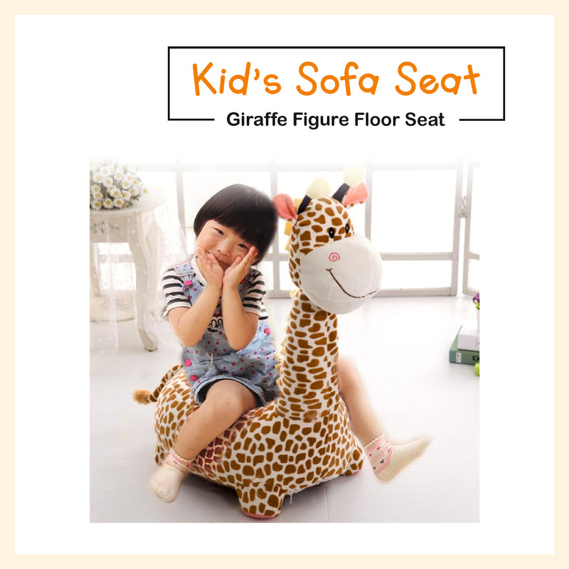 Giraffe figure kids soft plush floor seat