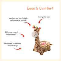 Giraffe figure kids soft plush floor seat
