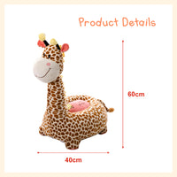 Giraffe figure kids soft plush floor seat
