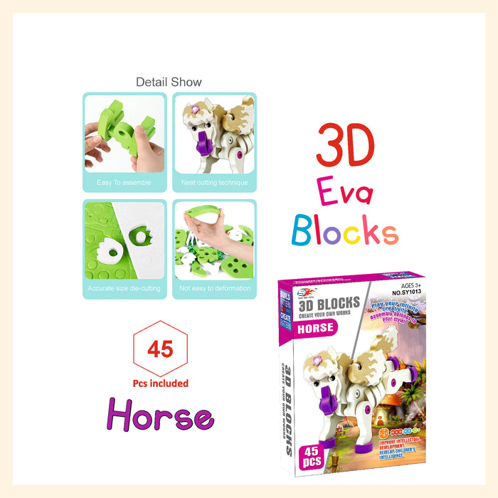 Horse EVA Puzzle Blocks
