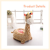 Giraffe figure kids soft plush floor seat
