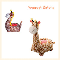 Giraffe figure kids soft plush floor seat
