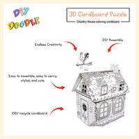 Country house coloring cardboard
