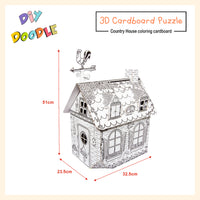 Country house coloring cardboard
