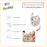 Country house coloring cardboard
