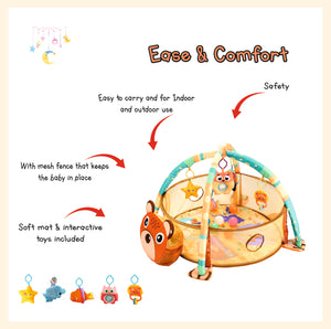 Cartoon bear baby infant activity play gym mat w hanging toys Ocean Ball