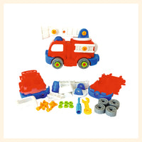 Fire truck diy toy for kids
