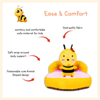 Cartoon bee figure plush sofa seat learning to sit chair for kids
