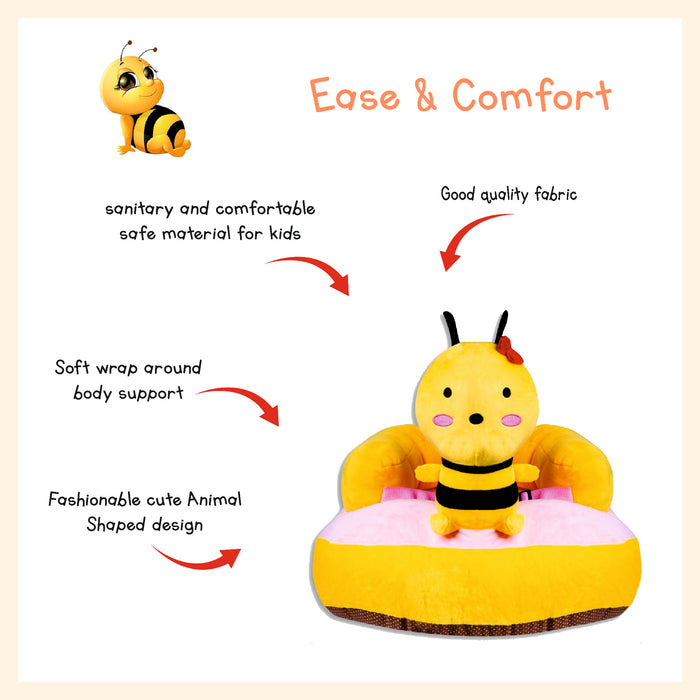 Cartoon bee figure plush sofa seat learning to sit chair for kids