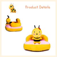 Cartoon bee figure plush sofa seat learning to sit chair for kids
