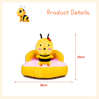 Cartoon bee figure plush sofa seat learning to sit chair for kids
