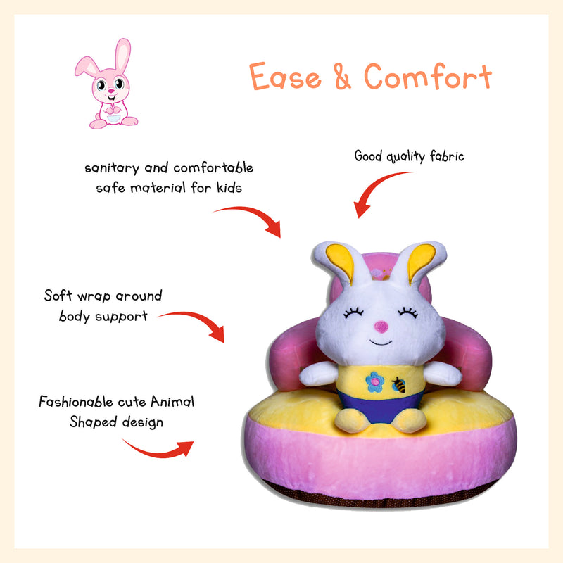 Cartoon bunny animal figure plush sofa seat learning to sit chair for kids