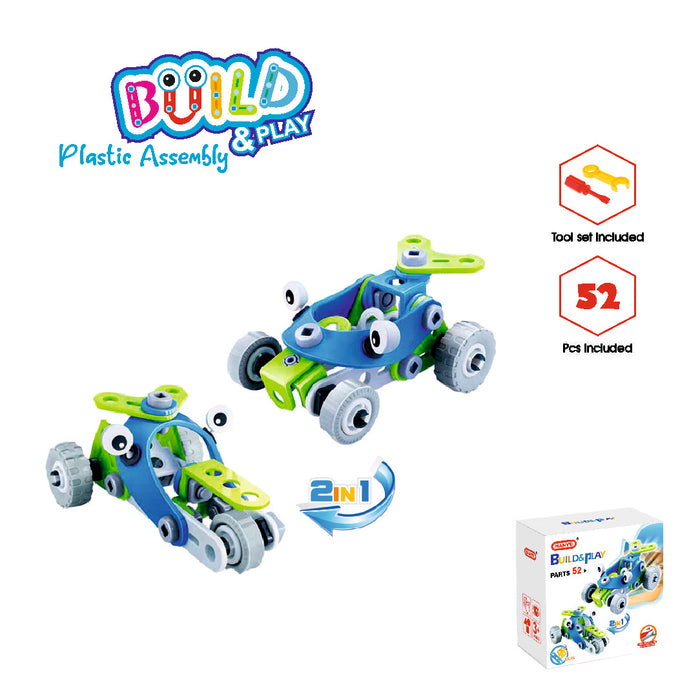 Plastic assembly explorer level 52pieces build and play