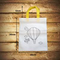 Coloring tote bag for kids 30cm by 26cm pack by 12's
