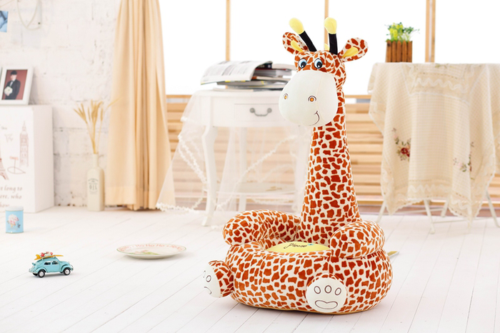 Plush Giraffe figure kids soft floor seat