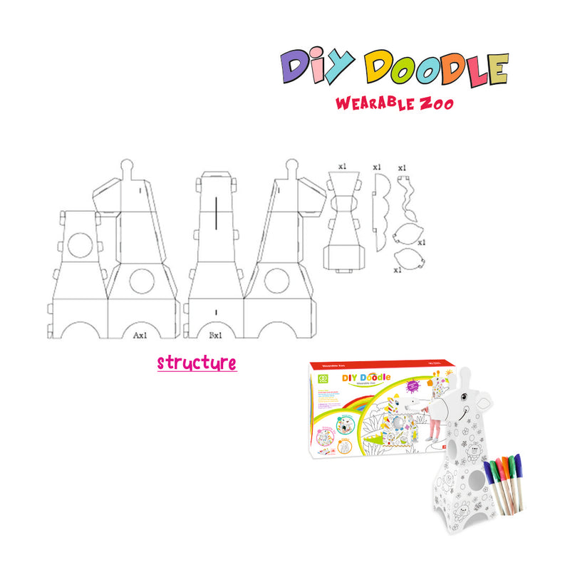 Wearable DIY Doodle Toys Zoo Animals – Giraffe