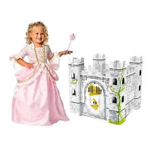 Princess castle coloring cardboard