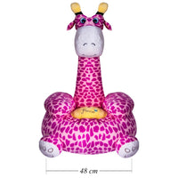 Pink giraffe kids sofa seat
