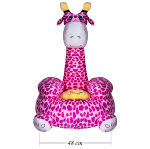 Pink giraffe kids sofa seat
