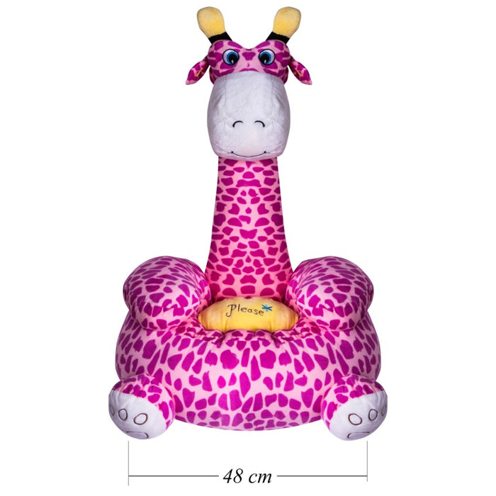 Pink giraffe kids sofa seat