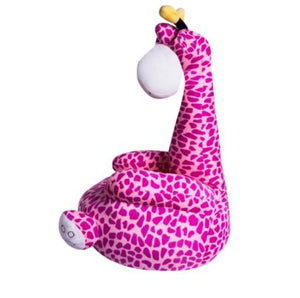 Pink giraffe kids sofa seat