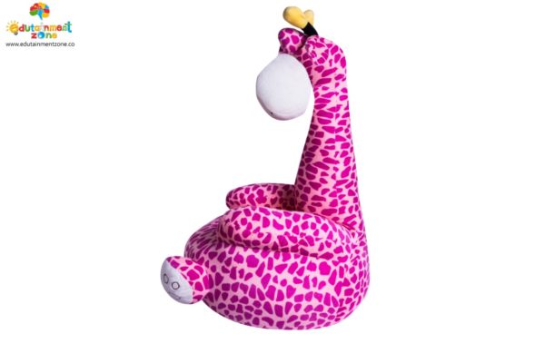 Pink giraffe kids sofa seat