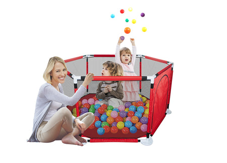 Six sided breathable mesh with zipper opening playpen
