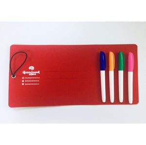 Kids animal alphabet silicone placemat with red case