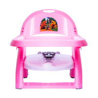 Pink foldable comfort booster chair for toddler
