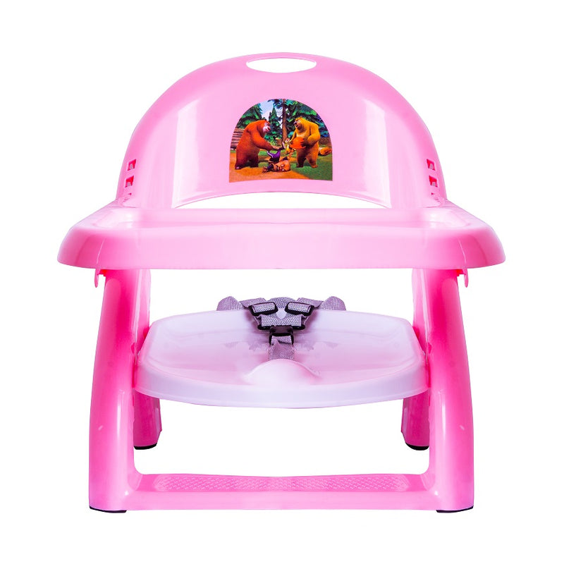 Pink foldable comfort booster chair for toddler