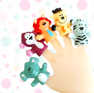 Zoo Animal finger puppet set 5pcs charming creature figure