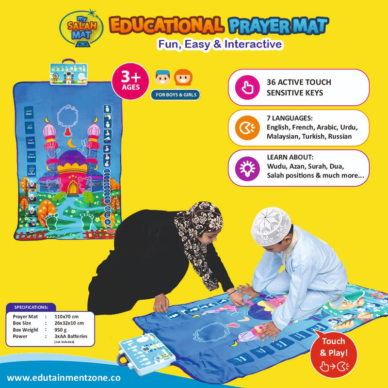 My educational prayer mat w/ Special Features learning mat for beginners