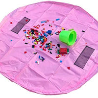 Toy Playmat Convertible to Toy Storage Bag
